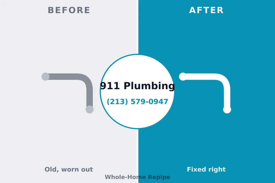 Before and after: plumbing company Canonsburg, PA